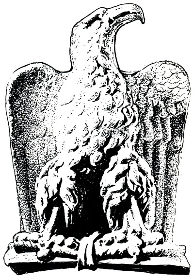 Римский орел с молниями. Рельеф с основания триумфальной колонны. Задар, Югославия