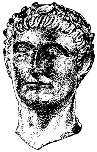 Бронзовая голова Константина I Великого (IV в.), найденная в г. Ниш. Белград, Национальный музей